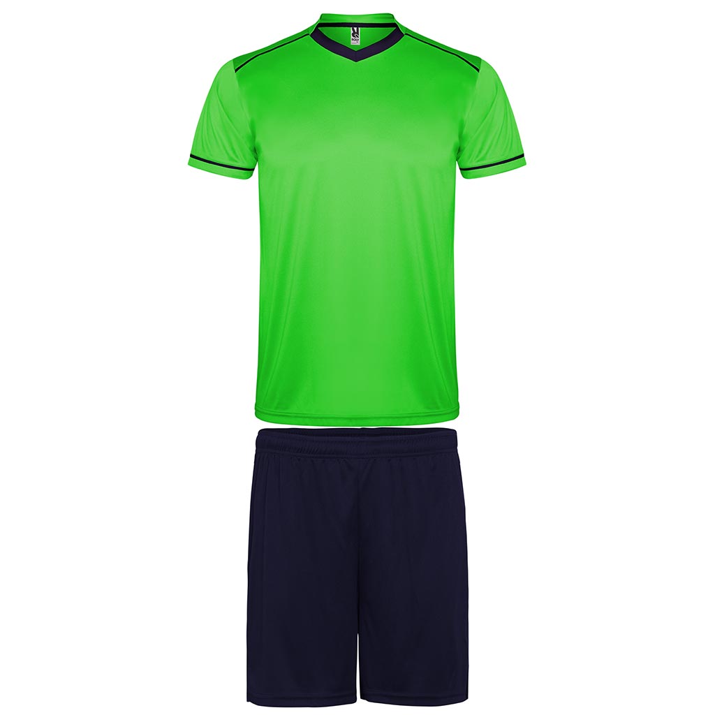 Conjunto deportivo United - verde-fluor-marino