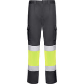 Pantalón alta visibilidad Daily Stretch - plomo/amarillo-fluor