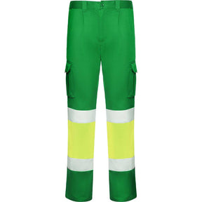 Pantalón alta visibilidad Daily Stretch - verde jardín/amarillo fluor