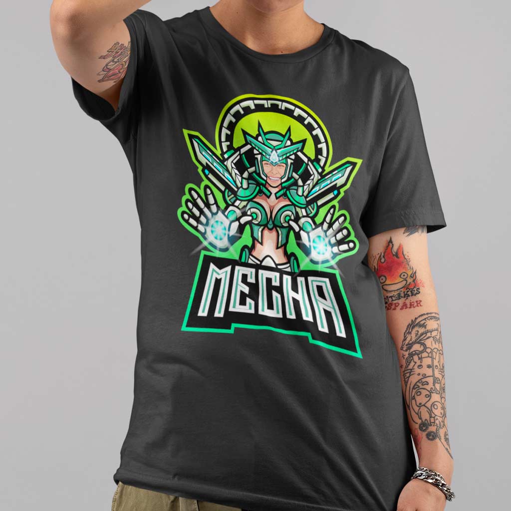 Camiseta caricatura Mecha-Girl